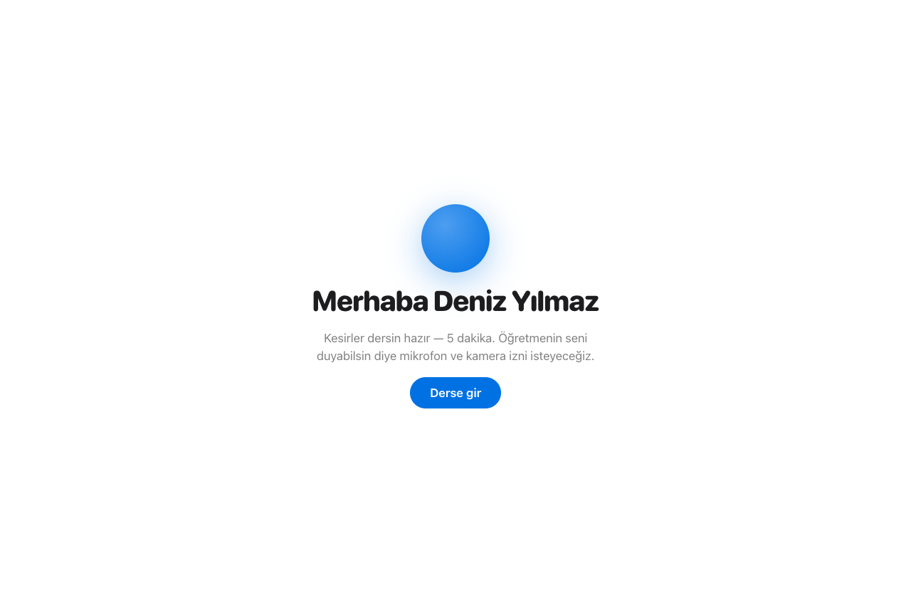 The join screen: a name, a topic, and one button
